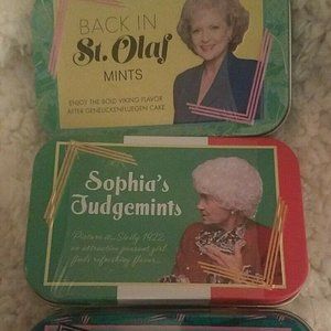 The Golden Girls Candy Mints Set of 3 Collectible Tins Blanche, Rose, Sophia
